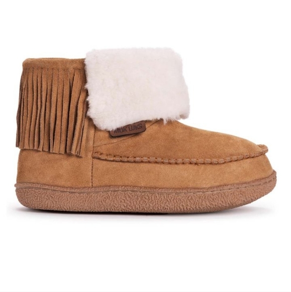 Muk Luks Shoes - Muk Luks Leather Goods Camel Fringe Suede Boots, 8 & 9